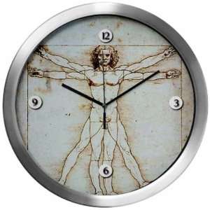   Vitruvian Man 14 Clock Metal Clock Quartz Movement