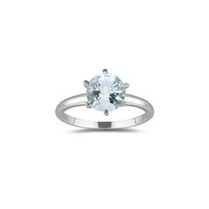  1.14 Cts Sky Blue Topaz Solitaire Ring in Platinum 5.0 