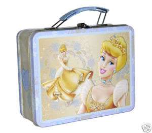 Disney Princess Cinderella Storage Tin Lunch Box Bag NW  