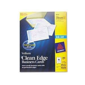  Avery® Ink Jet Matte Vellum Clean Edge Business Cards 