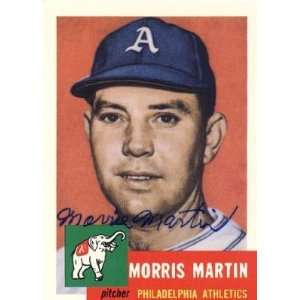  Morris Martin Autographed / Signed 1991 Topps 1953 Reprint 