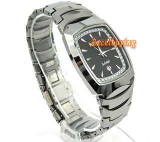 Mens Fashion Silver Tungsten Steel Quartz Watch 6231S  