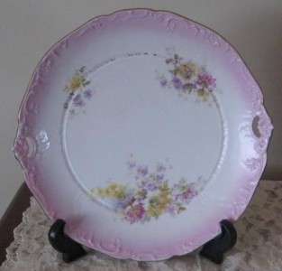 ANTIQUE CAKE PLATE C T GERMANY   CARL TIELSCH   SILESIA  