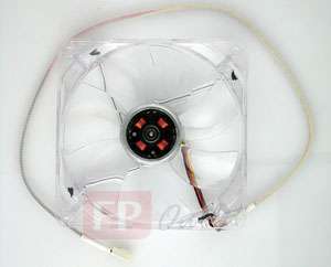   Red LED Transparent 3 pin RPM 4 pin Molex Low Noise PC Case Fan  