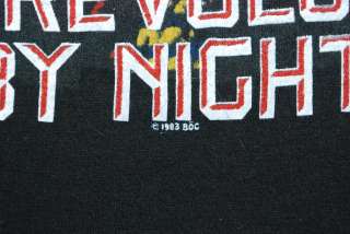 VTG BLUE OYSTER CULT REVOLUTION BY NIGHT SHIRT 1983 L  