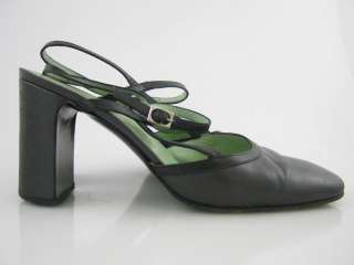 SIGERSON MORRISON Black Leather Mary Janes Heels Sz 7  