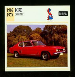 1969 Ford Classic Car Photo Card by Atlas Editions NM MT  