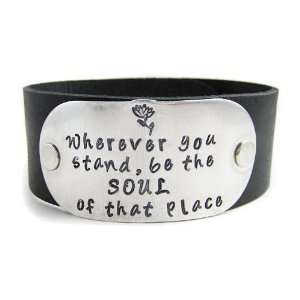   Jewelry   Leather Cuff   Be The Soul Of That Place   Rumi Jewelry