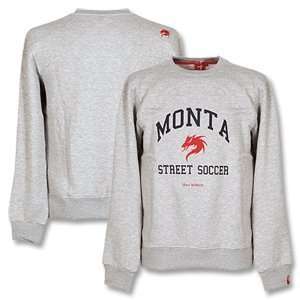  Monta College Crew Sweat Top   Grey