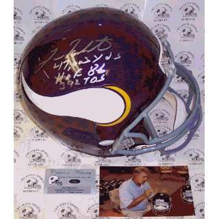  Fran Tarkenton Autographed Helmet   VIKINGS FS PROLINE 