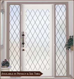   Door Film with Leaded Glass Look   Static Cling 605690141530  
