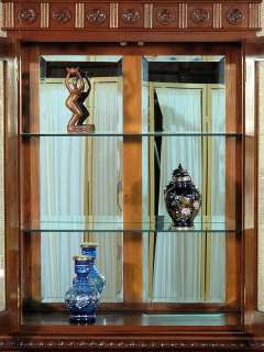 Mahogany Curio Hutch Showcase Bookcase Cabinet 839WLW  