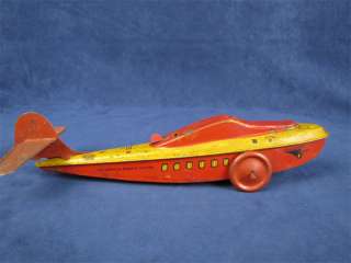 Vintage Chein WindUp Tin Plane Pan American China Clipp  
