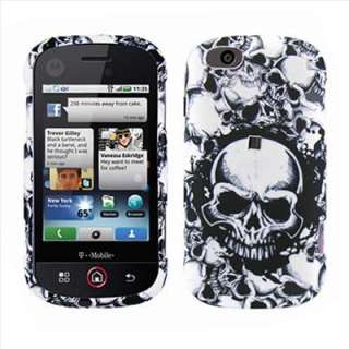 Black Skull Hard Case Cover For Motorola Cliq XT MB501  