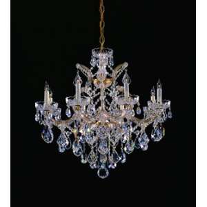Crystorama 4409 CH CL MWP Maria Theresa 8 + 1 Light Chandelier Chrome 