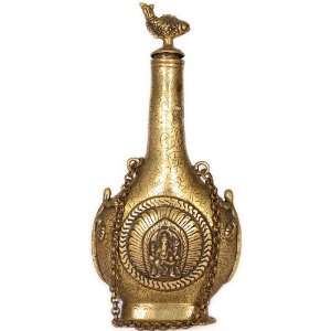 Lord Ganesha Ritual Bottle   Brass Sculpture