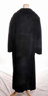 STUDIO CMH Luxury 100% Camel Hair Black Long Coat Womens sz XL / 12 