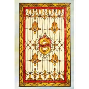  Tiffany Style Stained Glass Window Panel 20 X 32 P745 