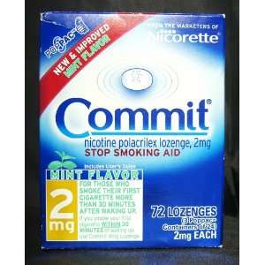  Commit 2mg 72pc Lozenges mint flavor Health & Personal 