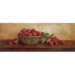  Basketful of Strawberries by Sibley. Size 8.00 X 20.00 Art 