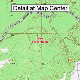  USGS Topographic Quadrangle Map   Shults, Oklahoma (Folded 