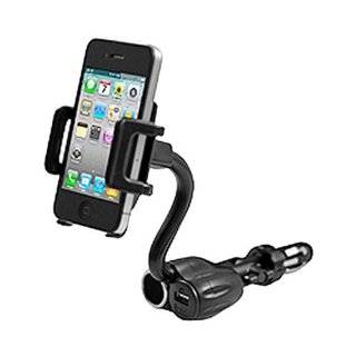  Car Mount and Charger w/ USB Port for Universal (Black 