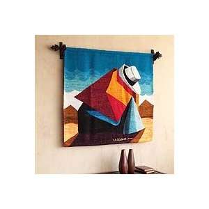  NOVICA Wool tapestry, Loneliness