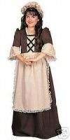 Colonial Girl Costume Suit Patriot Pioneer Size 8 10  