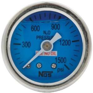   1500PSI NOS Glycerine Filled Shockproof Pressure Gauge Automotive