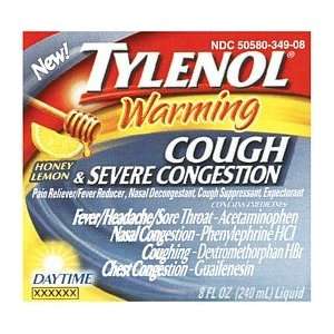 Tylenol Warming Multi Symptom Cough & Congestion Daytime Liquid Honey 