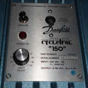 DANFOSS CYCLETROL 150 0 180V 1/8 2HP ADJUSTABLE SPEED DC MOTOR DRIVE 