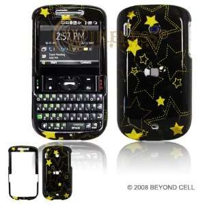  Black with Yellow Shimmering Stars Design Snap On Cover 
