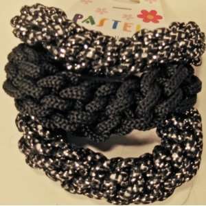   and Glitter Stretch Hair Ponytail Holder Head Band 