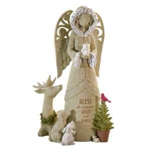  Angel Figurine with Animals   Bless All Creatures
