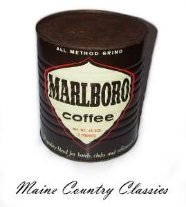   MARLBORO COFFEE TIN CAN Greenwich Mills 3 Pounds Commercial  