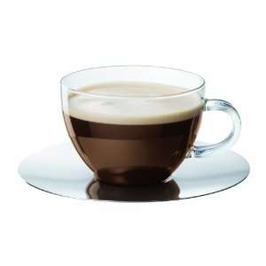 Bodum Mezzo Veneziano 8.5 Ounce Cup with Stainless Steel Saucer, Set 