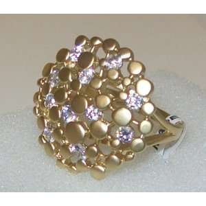  Just Give Me Jewels 14K Gold Vermeil Cluster Flowers Ring 