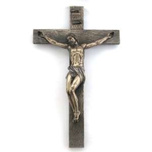  17 Crucifix Veronese Bronzed Resin, Lightly Hand Painted 