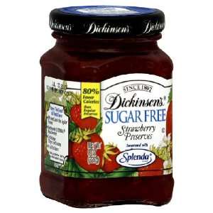 Dickinson, Preserve Sf Strwberry, 8 OZ (Pack of 6)
