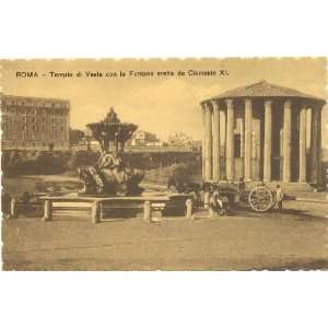    1910 Vintage Postcard Temple of Vesta   Rome Italy 