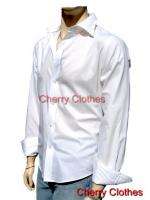 BEAUTIFUL MENS SEXY WHITE SHIRT SLIM FIT EXTRA LARGE XL  