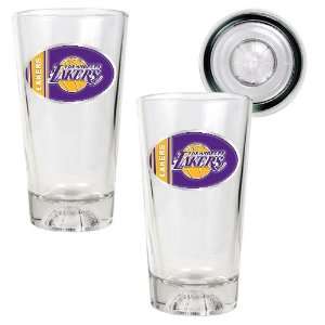 Los Angeles Lakers Glasses   Set of Two 16 oz Pint Ale 