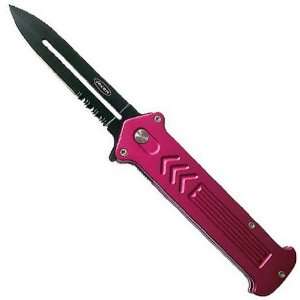   USA Joker OTF Spring Assisted Folding Knife   Pink