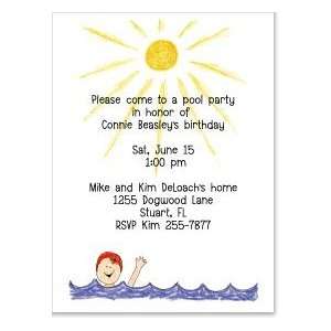  Pool Woman Party Invitation