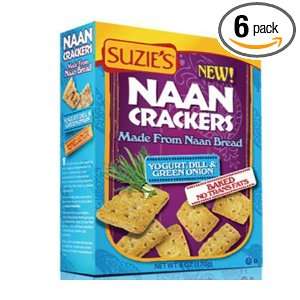 Suzies Naan Crackers with Yogurt. Dill and Green Onions, 5 Ounce 