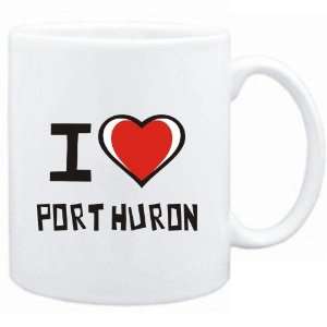  Mug White I love Port Huron  Usa Cities Sports 