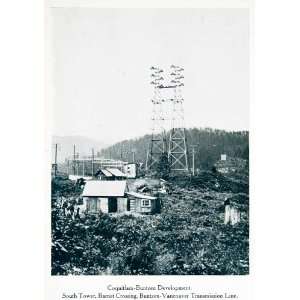 1915 Print Coquitlam Buntzen Vancouver Barnet Crossing 
