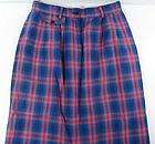 Vintage Talbots Plaid Secretary Skirt 1980s Womens Size 8 Long Lined 