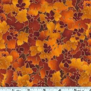  44 Wide Imperial Fusions Shadow Leaves Autumn Fabric By 