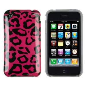  Hot Pink Leopard Flexible TPU Gel Case with Clear Sides 
